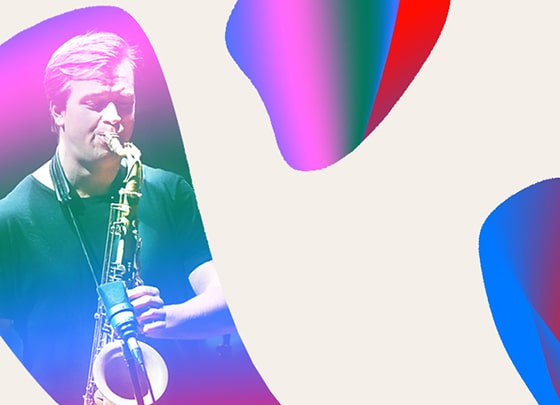 2022 BBC Proms event creative featuring saxophonist Marius Neset