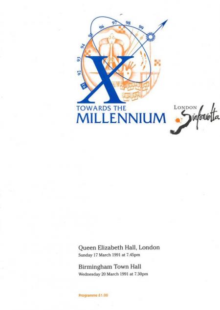 1991 - Towards the Millennium, 17 March, generously supported by Régis Cochefert and Thomas Ponsonby