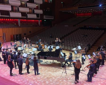 London Sinfonietta and Young Ensemble rehearsal before concert
