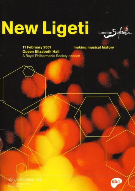 2001 - New Ligeti, 11 February, generously supported by Ruth Rattenbury