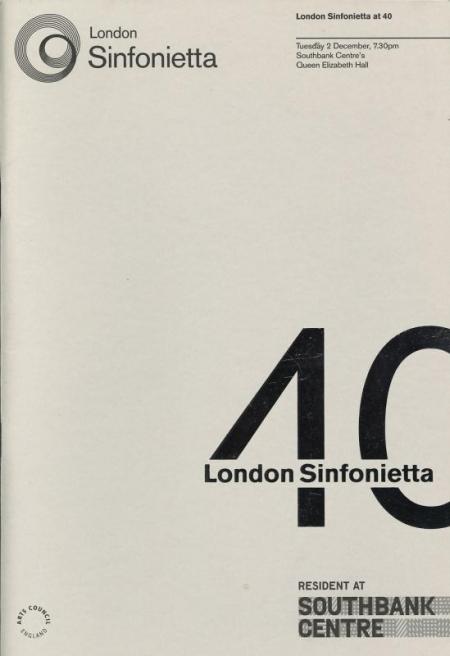 2008 - London Sinfonietta at 40, 2 December