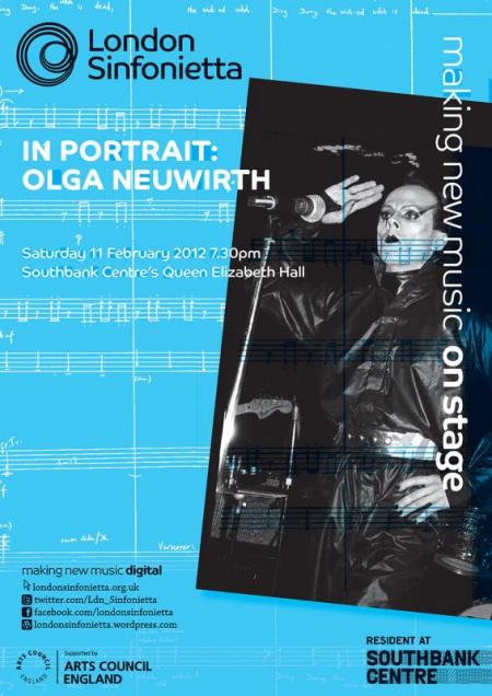 2012 - In Portrait: Olga Neuwirth, 11 February, generously supported by Trevor Cook