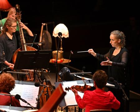 Chloe Rooke leading the London Sinfonietta