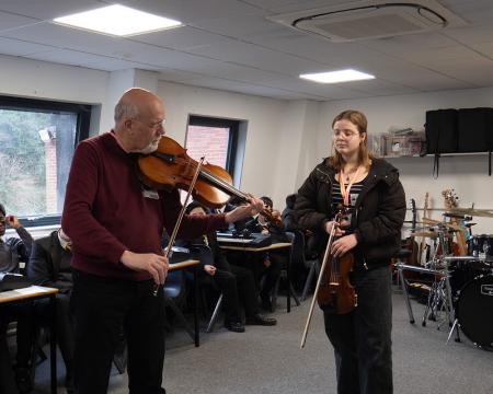 Students were joined by musicians in the composition workshops