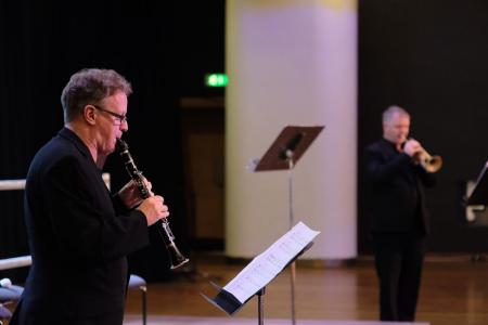 Mark van de Wiel (clarinet) and Alistair Mackie (trumpet) © Mark Allan