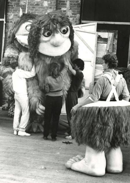 Image: Backstage for Where the Wild Things Are, Glyndebourne Touring Opera 1984 © Guy Gravett