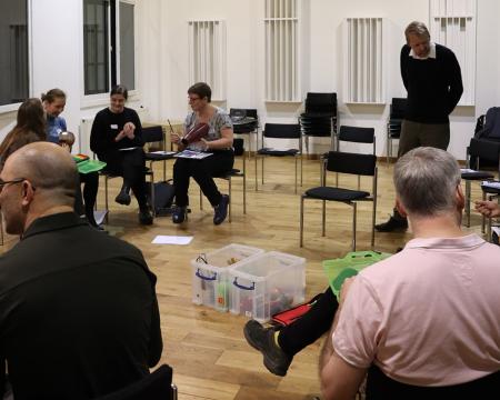 A group of teachers at a London Sinfonietta CPD workshop