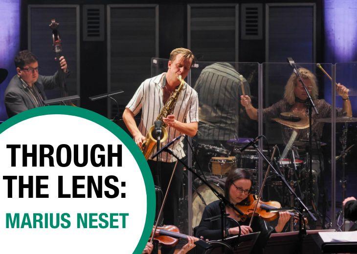 Marius Neset performing on stage